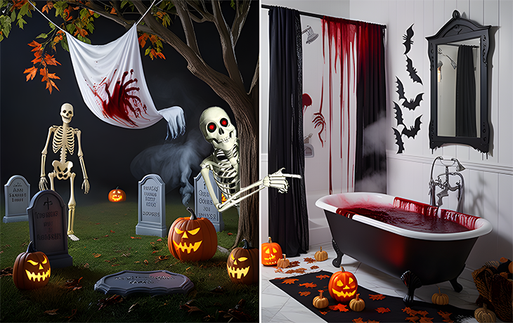 Halloween Spooky Touch to Your Bathroom and Outdoor Areas